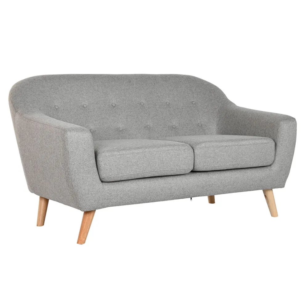 Divano Home ESPRIT Grigio Crema Naturale Scandi 146 x 84 x 82 cm