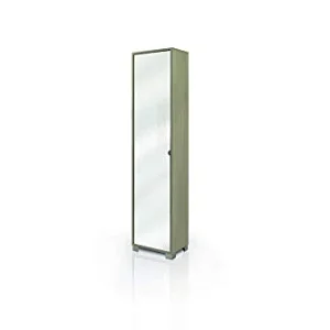 Dmora Armadio 1 Anta, Legno + Specchio, 43 x 190 x 29 cm