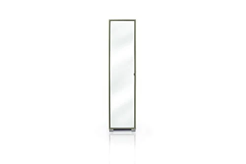 Dmora Armadio 1 Anta, Legno + Specchio, 43 x 190 x 29 cm