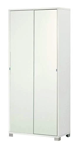 Dmora Armadio Contenitore, 2 Ante scorrevoli, Legno, 82 x 41 x 190 cm