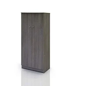 Dmora Armadio scarpiera 2 Ante, Legno Scuro, 62 x 34 x 147 cm