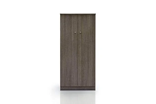 Dmora Armadio scarpiera 2 Ante, Legno Scuro, 62 x 34 x 147 cm