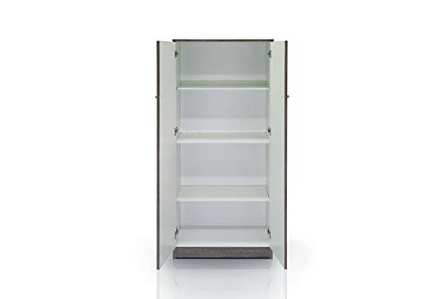 Dmora Armadio scarpiera 2 Ante, Legno Scuro, 62 x 34 x 147 cm