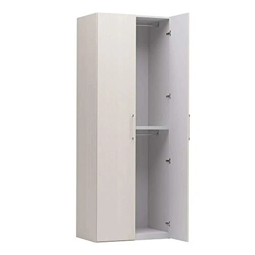 Dmora Guardaroba Legno Massello, Made Italy, Altezza 247 cm, Armadio da Camera Moderno (Pino, 2 Ante)