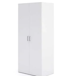 Esidra Armadio Bianco Doppia Anta, 78 X 49 X 175 Cm Dmora