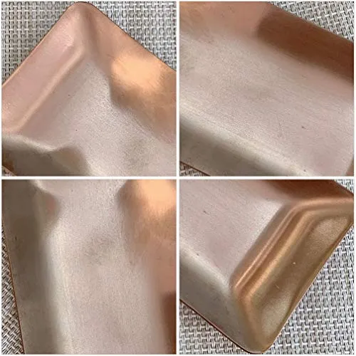 DOITOOL Vassoio Asciugamano Acciaio Inox Piastra di Stoccaggio Cosmetici Gioielli Gingillo Vassoio Asciugamano Ospite Orga...