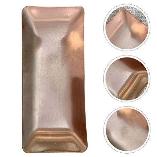 DOITOOL Vassoio Asciugamano Acciaio Inox Piastra di Stoccaggio Cosmetici Gioielli Gingillo Vassoio Asciugamano Ospite Orga...