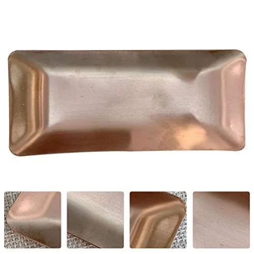 DOITOOL Vassoio Asciugamano Acciaio Inox Piastra di Stoccaggio Cosmetici Gioielli Gingillo Vassoio Asciugamano Ospite Orga...