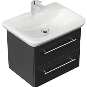 Mobile bagno con lavabo Geberit MyDay 65cm nero satinato emotion