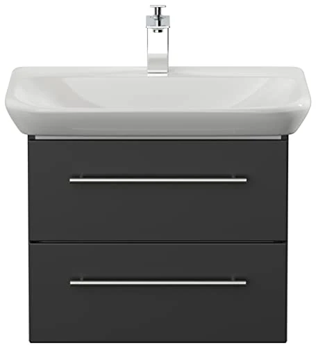 Mobile bagno con lavabo Geberit MyDay 65cm nero satinato emotion