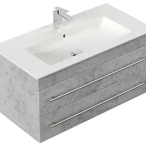 Mobile bagno con lavabo Villeroy & Boch Venticello 100cm grigio cemento emotion