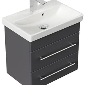 Mobile bagno con lavabo Villeroy & Boch Avento 55cm antracite satinato emotion