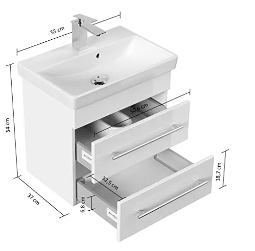Mobile bagno con lavabo Villeroy & Boch Avento 55cm antracite satinato emotion