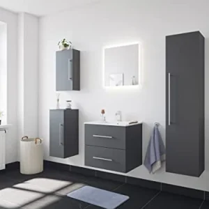 Set di mobili da bagno Firenze 60 (5 parti/) incl. specchio LED antracite emotion