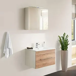 Set di mobili da bagno SANTINI 75 (2 pezzi) rovere chiaro emotion