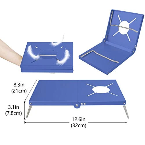 Tavolo termico pieghevole Tovelent o singolo bruciatore 1 unità, multiuso leggero, compatibile con 4 tipi di bruciatori, f...