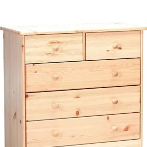 Erst-Holz Design Semplice per Cassettiera-credenza con 5 cassetti Pino massello 90.50-12S