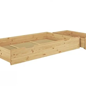 Erst-Holz Due cassetti appaiati Porta Oggetti per i Nostri Letti 90x200 Pino 90.10-S4-2