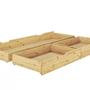 Erst-Holz Tre cassetti sotto Letto per i Nostri Letti 140x200 Pino Laccato 90.10-S3