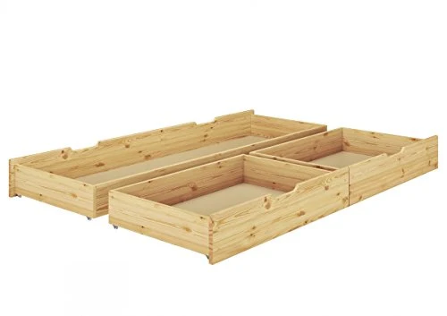 Erst-Holz Tre cassetti sotto Letto per i Nostri Letti 140x200 Pino Laccato 90.10-S3