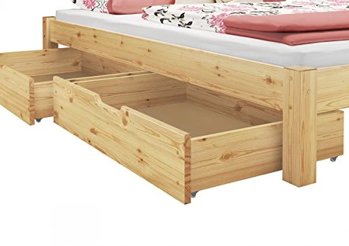 Erst-Holz Tre cassetti sotto Letto per i Nostri Letti 140x200 Pino Laccato 90.10-S3