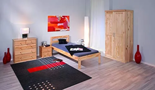 Esidra McAllen Armadio 2 Ante, Pino, Naturale, 95x55x190 cm