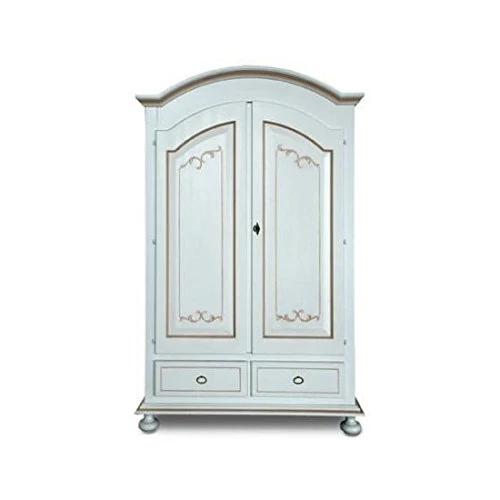 Estea Mobili - ARMADIO 2 ANTE LACCATO BIANCO LEGNO MASS. FILO NOCCIOLA - 121030077214 EsteaMobili
