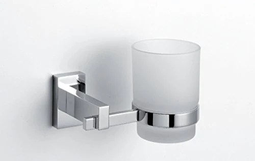 Europrimo Accessori per Bagno Moderno Ottone Cromato Vetro Satinato portasciugamani portarotolo portasapone