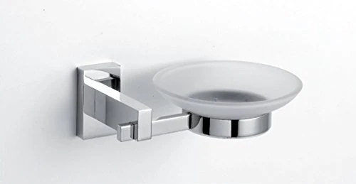 Europrimo Accessori per Bagno Moderno Ottone Cromato Vetro Satinato portasciugamani portarotolo portasapone