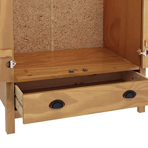 FAMIROSA Armadio 2 Ante Hill Range 89x50x170 cm Legno Massello di Pino