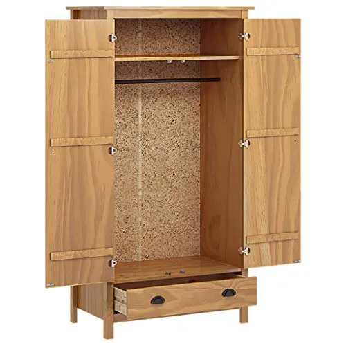 FAMIROSA Armadio 2 Ante Hill Range 89x50x170 cm Legno Massello di Pino