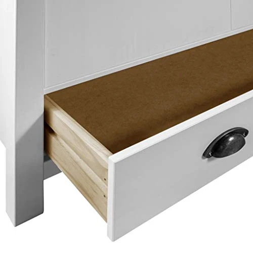 FAMIROSA Armadio 2 Ante Hill Range Bianco 89x50x170cm Legno di Pino Bianco