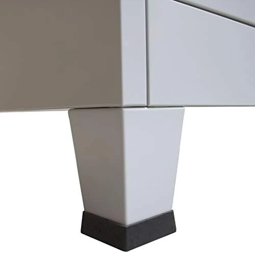 FAMIROSA Armadio con 3 Armadietti Acciaio 90x45x180 cm Grigio
