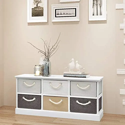 FAMIROSA Mobile Contenitore con 6 Cassetti Legno