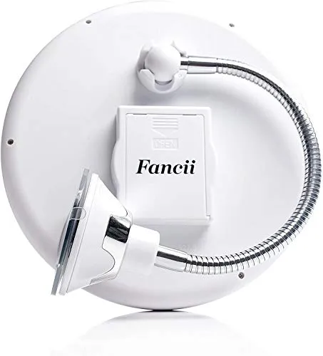 Fancii Estensione Metallo Collo d’Oca con Bloccaggio Ventosa per Specchio da Viaggio (Specchio Non Incluso)