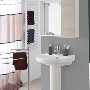 Feridras Specchiera Bagno 17x68x61 1 Anta Rovere Chiaro Linea Mondo