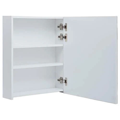 Festnight Armadietto Bagno con Specchio e LED,Pensili Bagno,Mobile Specchio Bagno,Specchiera Bagno con Luce,Mobiletto Bagn...