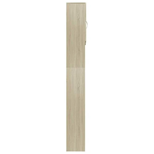 Festnight Mobile per Lavatrice Rovere, Mobiletto per Bagno Truciolato Sonoma 64x25,5x190 cm