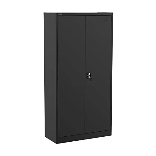 Fromm & Starck Armadietto Metallo Per Ufficio Armadio Metallico STAR_MCAB_30 (180 Cm, Antracite, 4 ripiani)