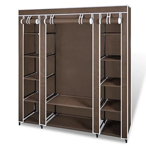 FZYHFA - Armadio guardaroba tessuto, 45 x 150 x 176 cm, colore: Marrone