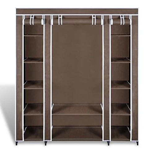 FZYHFA - Armadio guardaroba tessuto, 45 x 150 x 176 cm, colore: Marrone