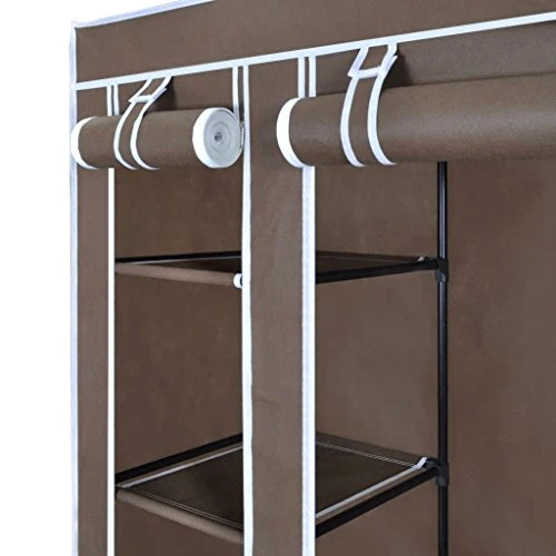 FZYHFA - Armadio guardaroba tessuto, 45 x 150 x 176 cm, colore: Marrone