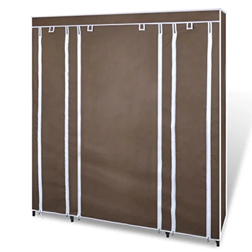 FZYHFA - Armadio guardaroba tessuto, 45 x 150 x 176 cm, colore: Marrone