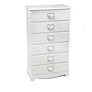 Gicos CASSETTIERA Legno 6 CASSETTI Cuore 50X30X95 CM 662553 GICOS SRL