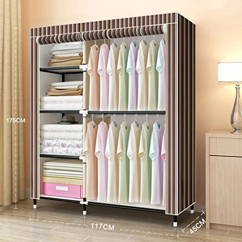 Guardaroba pieghevole Mmm& Armadio di Stoffa Semplice Moderno ed Economico Dormitorio Assemblaggio Stoccaggio Telaio Accia...