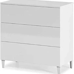 13Casa - Corinto A2 - Comò Melamina, 80x40x80 h cm, Bianco Habitdesign