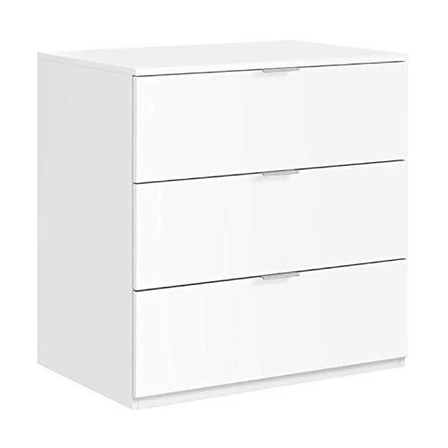 13Casa Larissa A2 Cassettiera, 77 x 38 x 80 H Cm, Bianco, Melamina Habitdesign