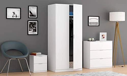 13Casa Larissa A2 Cassettiera, 77 x 38 x 80 H Cm, Bianco, Melamina Habitdesign