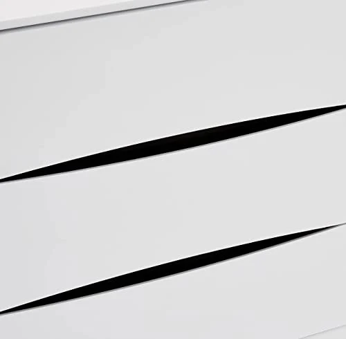 Ibbe Design Cassetti Armadietto Cassettiera Bianco Nero Credenza con 6 Cassetti di Stile Moderno Scandinavo Lyon per Soggi...