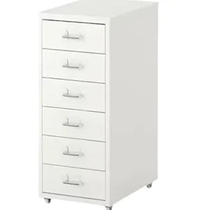 Ikea, Helmer, steel chest drawers 6 drawers, 28 x 43 x 69 cm (W x D x H), color: white